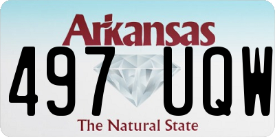 AR license plate 497UQW