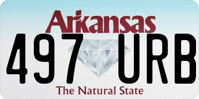 AR license plate 497URB