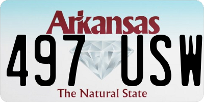 AR license plate 497USW