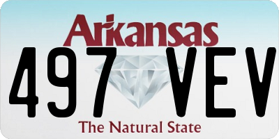 AR license plate 497VEV