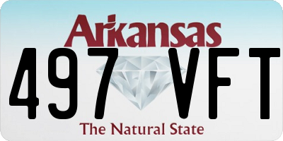 AR license plate 497VFT