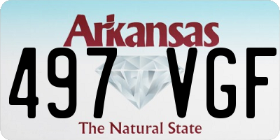 AR license plate 497VGF