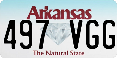 AR license plate 497VGG
