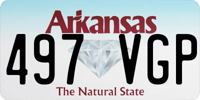 AR license plate 497VGP