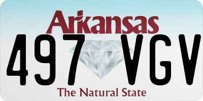 AR license plate 497VGV