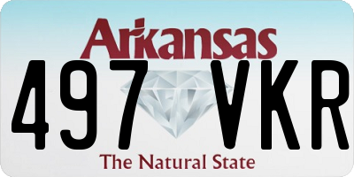 AR license plate 497VKR