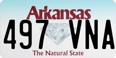 AR license plate 497VNA