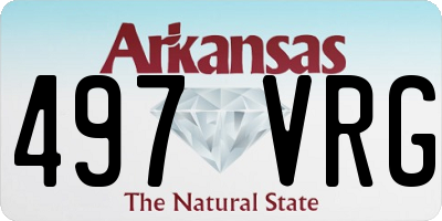AR license plate 497VRG