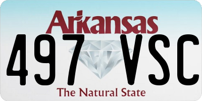 AR license plate 497VSC