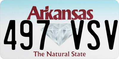 AR license plate 497VSV