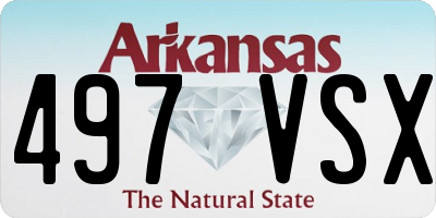 AR license plate 497VSX