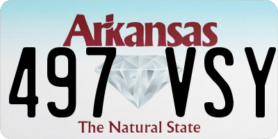 AR license plate 497VSY