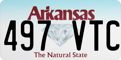 AR license plate 497VTC