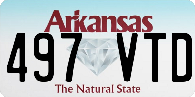AR license plate 497VTD