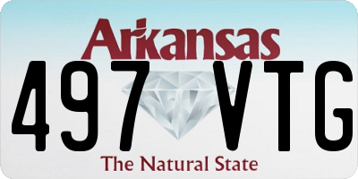 AR license plate 497VTG