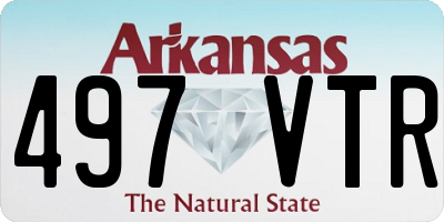 AR license plate 497VTR