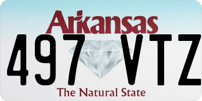 AR license plate 497VTZ