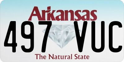 AR license plate 497VUC