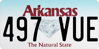 AR license plate 497VUE