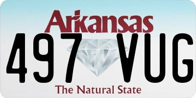 AR license plate 497VUG