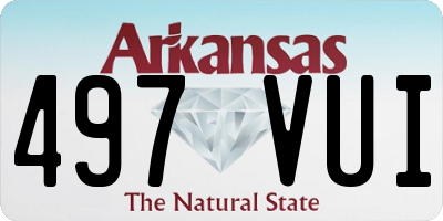 AR license plate 497VUI