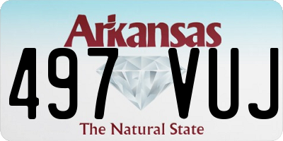 AR license plate 497VUJ