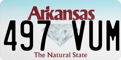 AR license plate 497VUM