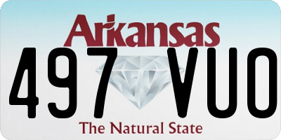 AR license plate 497VUO