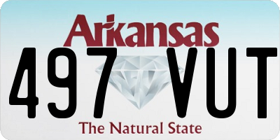 AR license plate 497VUT