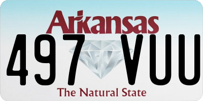 AR license plate 497VUU