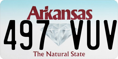 AR license plate 497VUV