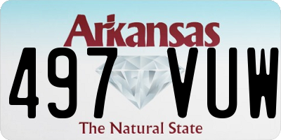 AR license plate 497VUW