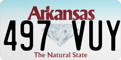 AR license plate 497VUY