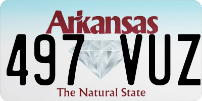 AR license plate 497VUZ