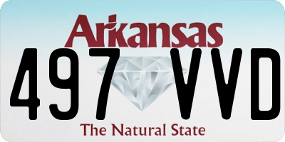 AR license plate 497VVD