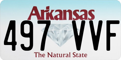 AR license plate 497VVF