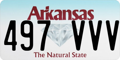 AR license plate 497VVV