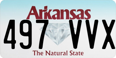 AR license plate 497VVX