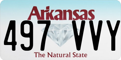 AR license plate 497VVY