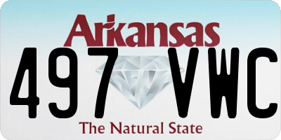 AR license plate 497VWC
