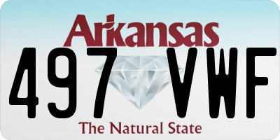 AR license plate 497VWF