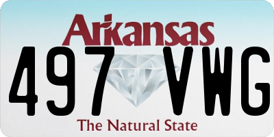 AR license plate 497VWG