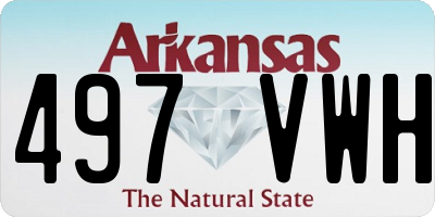 AR license plate 497VWH