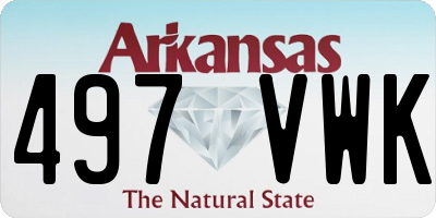 AR license plate 497VWK