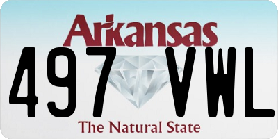 AR license plate 497VWL