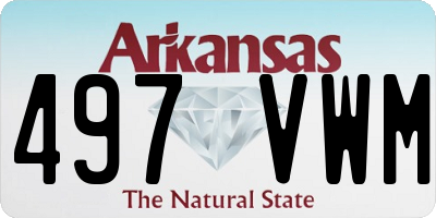 AR license plate 497VWM