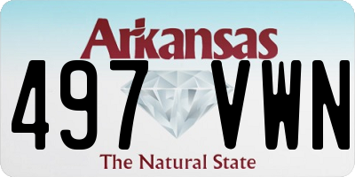 AR license plate 497VWN