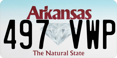 AR license plate 497VWP