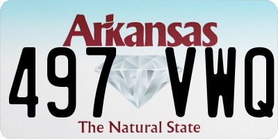 AR license plate 497VWQ
