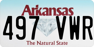 AR license plate 497VWR